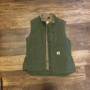 Green Canvas Carhartt Vest